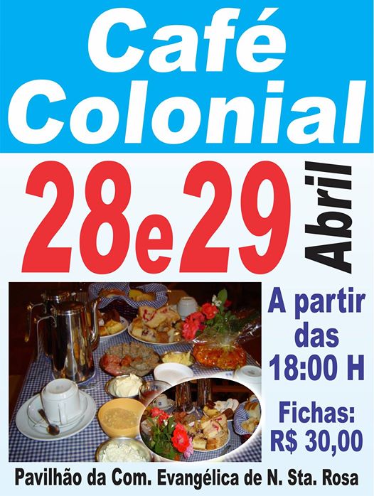 Tradicional Café Colonial será realizado nesta sexta (28) e sábado (29) - Cópia