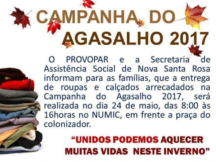 24-05-2017 - Donativos da Campanha do Agasalho são distribuídos nesta segunda (24)