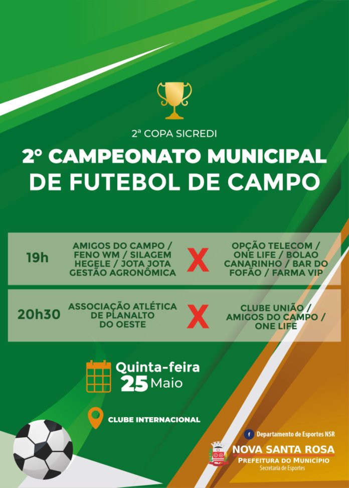 Marcação de jogos futebol de campo