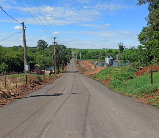 Concluída a obra de pavimentação asfáltica em trecho da Linha Sanga Vera