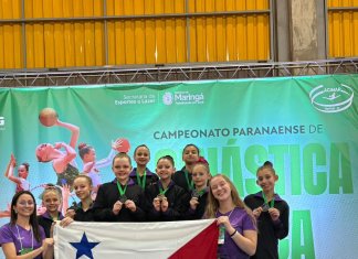 Ginastas de Nova Santa Rosa conquistam pódios no Campeonato Paranaense Estreantes de Ginástica Rítmica