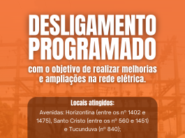 Copel interromperá fornecimento de energia nesta quinta-feira em parte da área central de Nova Santa Rosa