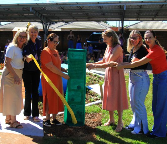CMEI Asilda Röpke e Projeto Viver inauguram o projeto Jardim de Água e Mel