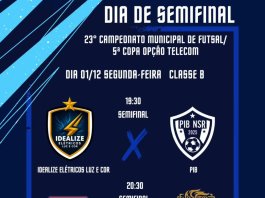 Semifinais da Classe B movimentam o 23º Campeonato Municipal de Futsal nesta segunda-feira (1º)