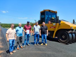 Obras na rodovia entre Alto Santa Fé e Santa Rita do Oeste estão na fase final