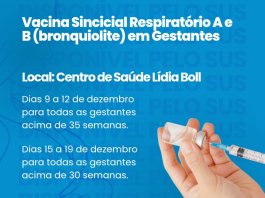 Secretaria de Saúde realiza busca ativa para imunizar gestantes contra o vírus sincicial respiratório
