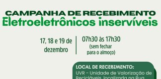 Nova Santa Rosa promove campanha de recebimento de eletroeletrônicos inservíveis nos dias 17, 18 e 19 de dezembro