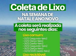 Prefeitura divulga cronograma de coleta de lixo na semana de Natal e Ano Novo
