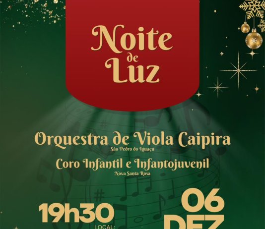 Noite de Luz acontece neste sábado (06) no Lago Municipal de Nova Santa Rosa