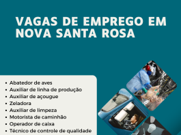 Confira as vagas de emprego disponíveis na Agência do Trabalhador de Nova Santa Rosa