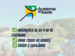 Inscrições abertas para o programa Academia da Saúde na sede e nos distritos