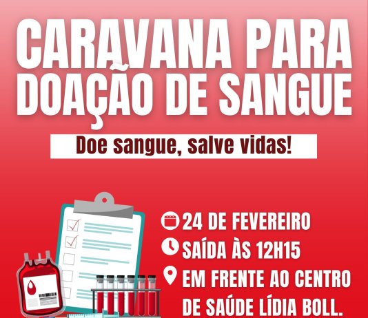 Grupo de Doadores de Sangue Missão Salva-Vidas informa que haverá caravana para Toledo no dia 24 de fevereiro