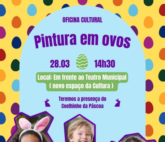Oficina de Páscoa com presença do Coelhinho acontece neste sábado (28)