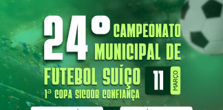 24º Campeonato Municipal de Futebol Suíço – 1ª Copa Sicoob Confiança 2026 começa nesta quarta-feira em Nova Santa Rosa