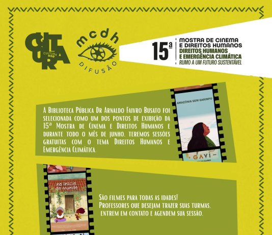 Biblioteca Pública de Nova Santa Rosa receberá sessões gratuitas da 15ª Mostra Cinema e Direitos Humanos