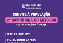 Nova Santa Rosa realizará a 2ª Caminhada do Meio-Dia em mobilização pelo fim da violência contra a mulher