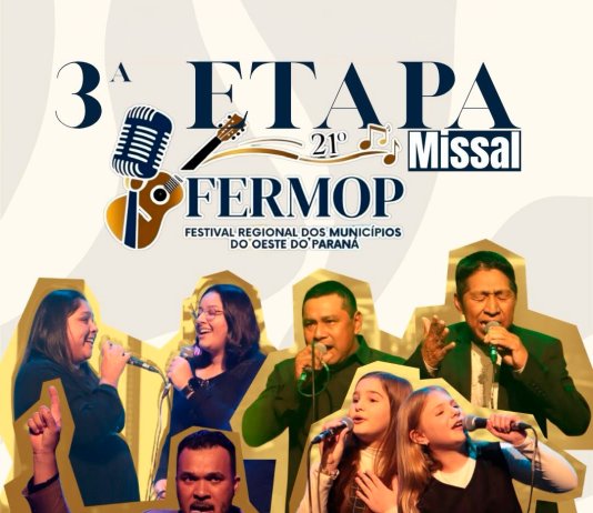 Representantes de Nova Santa Rosa sobem ao palco do 21º FERMOP nesta sexta-feira (03)