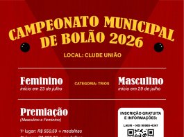 Inscrições estão abertas para o Campeonato Municipal de Bolão 2026